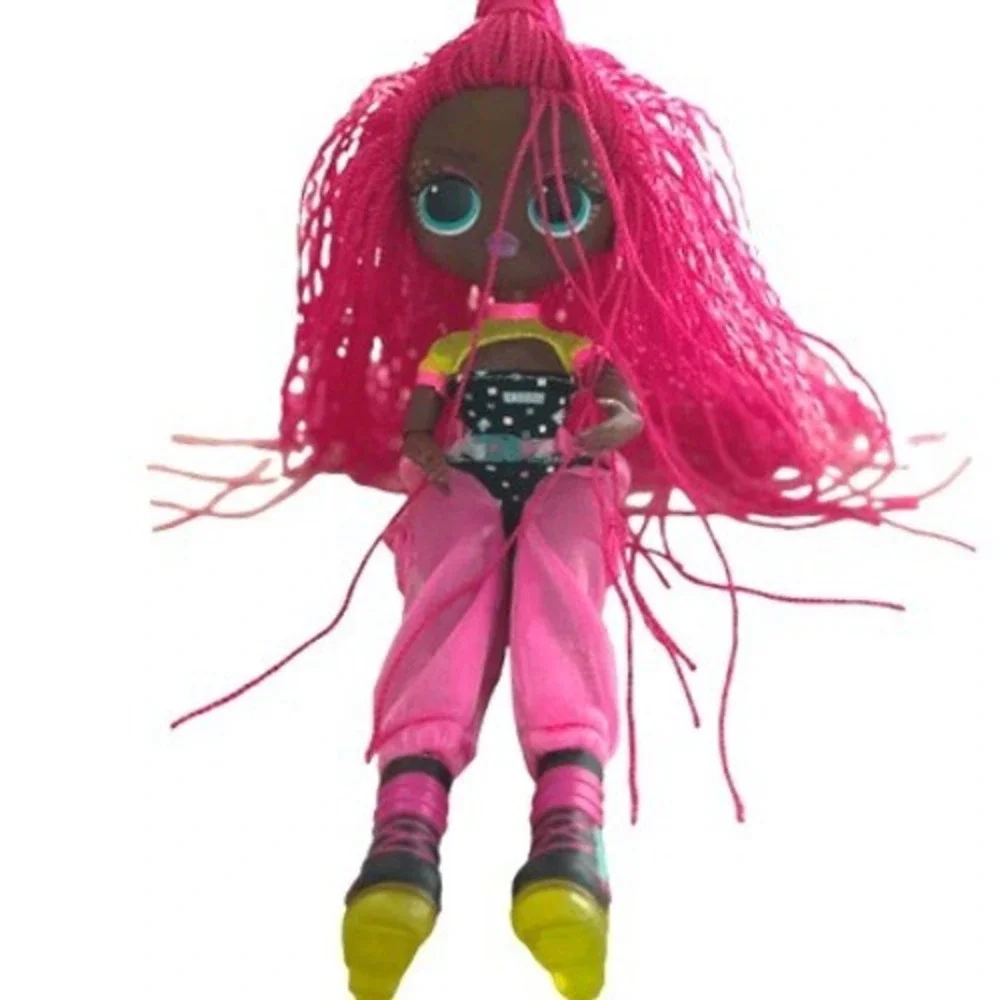 MGA LOL Surprise OMG Dance Dance Dance Virtuelle Fashion Doll Pink Hair Braids - Picture 2 of 4